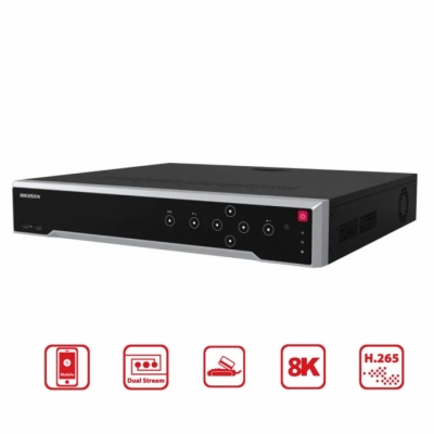Đầu thu camera IP 8K 16 kênh Hikvision DS-7716NI-M4 hỗ trợ 4 SATA 14TB và 1 eSATA, 3 cổng USB