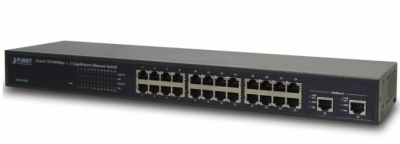 24-Port 10/100Mbps +2-port Gigabit Ethernet Switch PLANET FGSW-2620