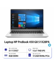 Laptop HP Probook 450 G8 51X28PA (Core™ i5-1135G7 | 8GB | 512GB | Intel® Iris® Xe | 15.6 inch FHD | Win 10 | Bạc)