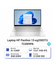 Laptop HP Pavilion 15-eg2083TU 7C0W9PA (Core i5 1240P/ 8GB/ 512GB SSD/ Intel Iris Xe Graphics/ 15.6inch Full HD/ Windows 11 Home/ Silver/ Hợp kim nhôm)