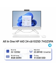 Máy tính All in one HP 24-cb1025D 7H3Z5PA (Core i5 1235U/ 8GB/ 512GB SSD/ Intel Graphics/ 23.8Inch/ Windows 11 Home)