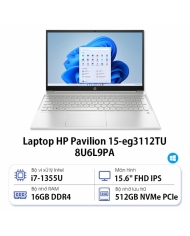 Laptop HP Pavilion 15-eg3112TU 8U6L9PA (Core i7 1355U/ 16GB/ 512GB SSD/ Intel Iris Xe Graphics/ 15.6inch Full HD/ Windows 11 Home/ Silver/ Hợp kim nhôm)