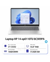 Laptop HP 14s-ep0110TU 8C5K9PA (Intel Core i7-1355U | 16GB | 512GB | Intel Iris Xe | 14 inch FHD | Win 11 | Bạc)