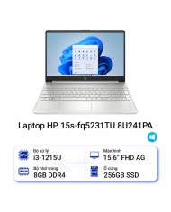 Laptop HP 15s fq5231TU 8U241PA (Intel Core i3 1215U | 8GB | 256GB | 15.6FHD | Intel UHD Graphics | W11SL | BẠC)