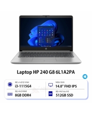 Laptop HP 240 G8 6L1A1PA (Core i3 1115G4/ 8GB/ 256GB SSD/ Intel UHD Graphics/ 14.0inch Full HD/ Windows 11 Home/ Silver/ Vỏ nhựa)