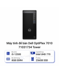Máy Tính Để Bàn Dell OptiPlex Tower 7010 Core i5-12500/8GB DDR4/256GB SSD/Intel UHD Graphics 770/Fedora (71031734)