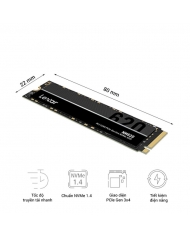 Ổ CỨNG SSD LEXAR NM620 512GB M.2 2280 PCIE 3.0X4 (ĐOC 3300MB/S - GHI 2400MB/S) - (LNM620X512G-RNNNG)